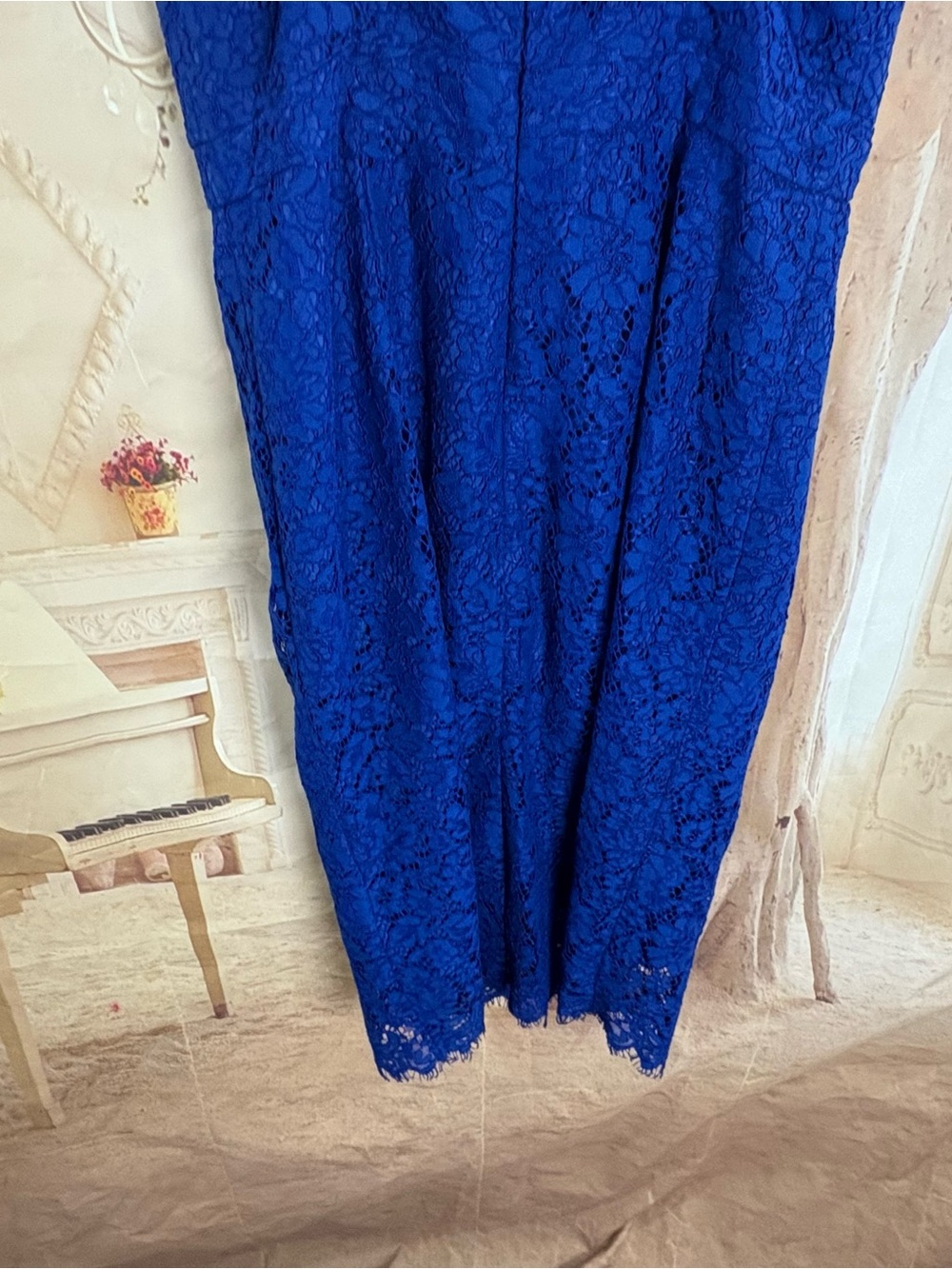NEW J. Crew Cobalt Blue Lace Slip Dress with Scalloped Hem - Picture 7 of 9